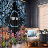 Personalised Nukuoro Micronesia Atoll Window Curtain with Pacific Coral Reef LT9 - Polynesian Pride
