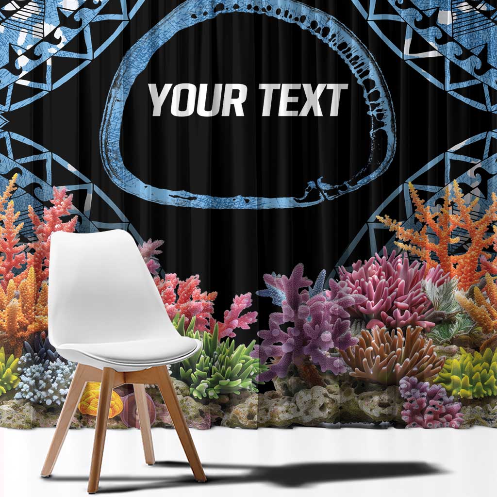 Personalised Nukuoro Micronesia Atoll Window Curtain with Pacific Coral Reef LT9 - Polynesian Pride