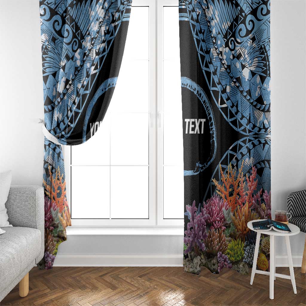 Personalised Nukuoro Micronesia Atoll Window Curtain with Pacific Coral Reef LT9 - Polynesian Pride