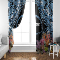 Personalised Nukuoro Micronesia Atoll Window Curtain with Pacific Coral Reef LT9 - Polynesian Pride