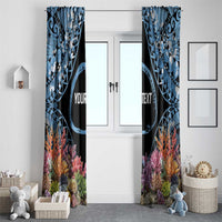 Personalised Nukuoro Micronesia Atoll Window Curtain with Pacific Coral Reef LT9 - Polynesian Pride