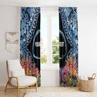 Personalised Nukuoro Micronesia Atoll Window Curtain with Pacific Coral Reef LT9 - Polynesian Pride