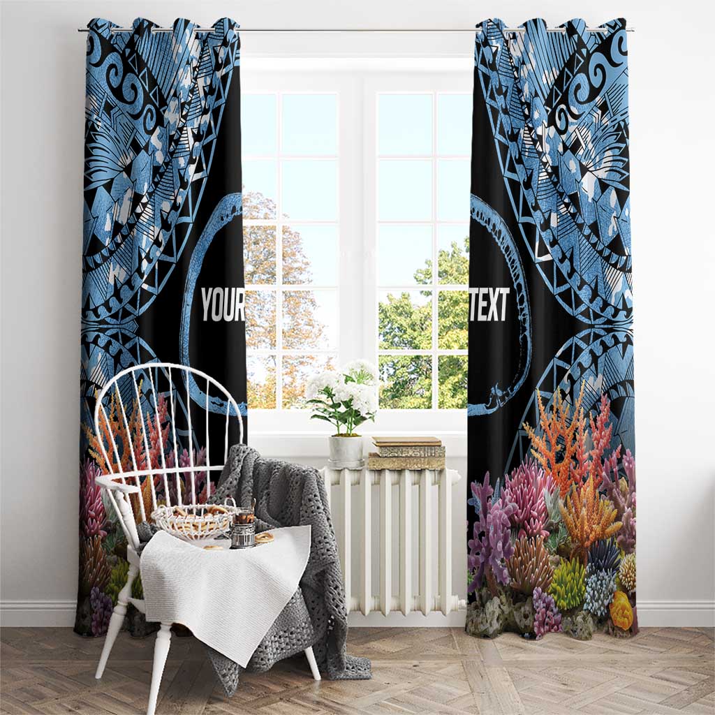 Personalised Nukuoro Micronesia Atoll Window Curtain with Pacific Coral Reef LT9 - Polynesian Pride