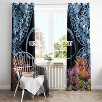 Personalised Nukuoro Micronesia Atoll Window Curtain with Pacific Coral Reef LT9 - Polynesian Pride