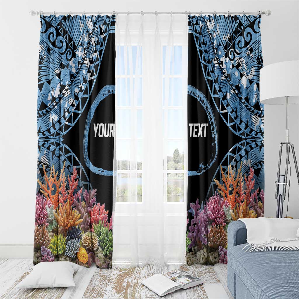 Personalised Nukuoro Micronesia Atoll Window Curtain with Pacific Coral Reef LT9 - Polynesian Pride