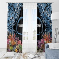 Personalised Nukuoro Micronesia Atoll Window Curtain with Pacific Coral Reef LT9 - Polynesian Pride