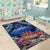 Penrhyn aka Tongareva Cook Islands Atoll Personalised Area Rug with Pacific Coral Reef Blue Vibe