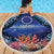 Penrhyn aka Tongareva Cook Islands Atoll Personalised Beach Blanket with Pacific Coral Reef Blue Vibe