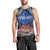 Penrhyn aka Tongareva Cook Islands Atoll Personalised Men Tank Top with Pacific Coral Reef Blue Vibe