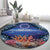 Penrhyn aka Tongareva Cook Islands Atoll Personalised Round Carpet with Pacific Coral Reef Blue Vibe