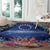 Penrhyn aka Tongareva Cook Islands Atoll Personalised Round Carpet with Pacific Coral Reef Blue Vibe