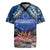 Penrhyn aka Tongareva Cook Islands Atoll Personalised Rugby Jersey with Pacific Coral Reef Blue Vibe