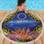 Penrhyn aka Tongareva Cook Islands Atoll Personalised Beach Blanket with Pacific Coral Reef Gold Vibe