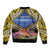 Penrhyn aka Tongareva Cook Islands Atoll Personalised Bomber Jacket with Pacific Coral Reef Gold Vibe