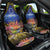 Penrhyn aka Tongareva Cook Islands Atoll Personalised Car Seat Cover with Pacific Coral Reef Gold Vibe