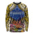 Penrhyn aka Tongareva Cook Islands Atoll Personalised Long Sleeve Shirt with Pacific Coral Reef Gold Vibe