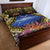 Penrhyn aka Tongareva Cook Islands Atoll Personalised Quilt Bed Set with Pacific Coral Reef Gold Vibe