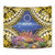 Penrhyn aka Tongareva Cook Islands Atoll Personalised Tapestry with Pacific Coral Reef Gold Vibe