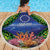 Penrhyn aka Tongareva Cook Islands Atoll Personalised Beach Blanket with Pacific Coral Reef Green Vibe