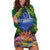 Penrhyn aka Tongareva Cook Islands Atoll Personalised Hoodie Dress with Pacific Coral Reef Green Vibe