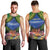 Penrhyn aka Tongareva Cook Islands Atoll Personalised Men Tank Top with Pacific Coral Reef Green Vibe