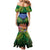 Penrhyn aka Tongareva Cook Islands Atoll Personalised Mermaid Dress with Pacific Coral Reef Green Vibe