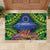 Penrhyn aka Tongareva Cook Islands Atoll Personalised Rubber Doormat with Pacific Coral Reef Green Vibe