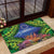 Penrhyn aka Tongareva Cook Islands Atoll Personalised Rubber Doormat with Pacific Coral Reef Green Vibe