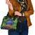 Penrhyn aka Tongareva Cook Islands Atoll Personalised Shoulder Handbag with Pacific Coral Reef Green Vibe