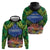 Penrhyn aka Tongareva Cook Islands Atoll Personalised Zip Hoodie with Pacific Coral Reef Green Vibe