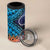 Te Ulu o te Watu Cook Islands Atoll Personalised 4 in 1 Can Cooler Tumbler Pukapuka Map with Pacific Coral Reef Blue Vibe