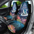 Te Ulu o te Watu Cook Islands Atoll Personalised Car Seat Cover Pukapuka Map with Pacific Coral Reef Blue Vibe