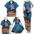 Te Ulu o te Watu Cook Islands Atoll Personalised Family Matching Tank Maxi Dress and Hawaiian Shirt Pukapuka Map with Pacific Coral Reef Blue Vibe