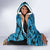 Te Ulu o te Watu Cook Islands Atoll Personalised Hooded Blanket Pukapuka Map with Pacific Coral Reef Blue Vibe