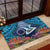 Te Ulu o te Watu Cook Islands Atoll Personalised Rubber Doormat Pukapuka Map with Pacific Coral Reef Blue Vibe