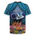 Te Ulu o te Watu Cook Islands Atoll Personalised Rugby Jersey Pukapuka Map with Pacific Coral Reef Blue Vibe