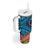 Te Ulu o te Watu Cook Islands Atoll Personalised Tumbler With Handle Pukapuka Map with Pacific Coral Reef Blue Vibe