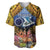 Te Ulu o te Watu Cook Islands Atoll Personalised Baseball Jersey Pukapuka Map with Pacific Coral Reef Gold Vibe