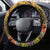 Te Ulu o te Watu Cook Islands Atoll Steering Wheel Cover Pukapuka Map with Pacific Coral Reef Gold Vibe