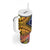 Te Ulu o te Watu Cook Islands Atoll Personalised Tumbler With Handle Pukapuka Map with Pacific Coral Reef Gold Vibe