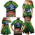 Te Ulu o te Watu Cook Islands Atoll Personalised Family Matching Mermaid Dress and Hawaiian Shirt Pukapuka Map with Pacific Coral Reef Green Vibe