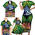 Te Ulu o te Watu Cook Islands Atoll Personalised Family Matching Short Sleeve Bodycon Dress and Hawaiian Shirt Pukapuka Map with Pacific Coral Reef Green Vibe