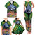 Te Ulu o te Watu Cook Islands Atoll Personalised Family Matching Tank Maxi Dress and Hawaiian Shirt Pukapuka Map with Pacific Coral Reef Green Vibe