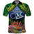 Te Ulu o te Watu Cook Islands Atoll Personalised Polo Shirt Pukapuka Map with Pacific Coral Reef Green Vibe