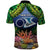 Te Ulu o te Watu Cook Islands Atoll Personalised Polo Shirt Pukapuka Map with Pacific Coral Reef Green Vibe