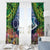 Te Ulu o te Watu Cook Islands Atoll Personalised Window Curtain Pukapuka Map with Pacific Coral Reef Green Vibe