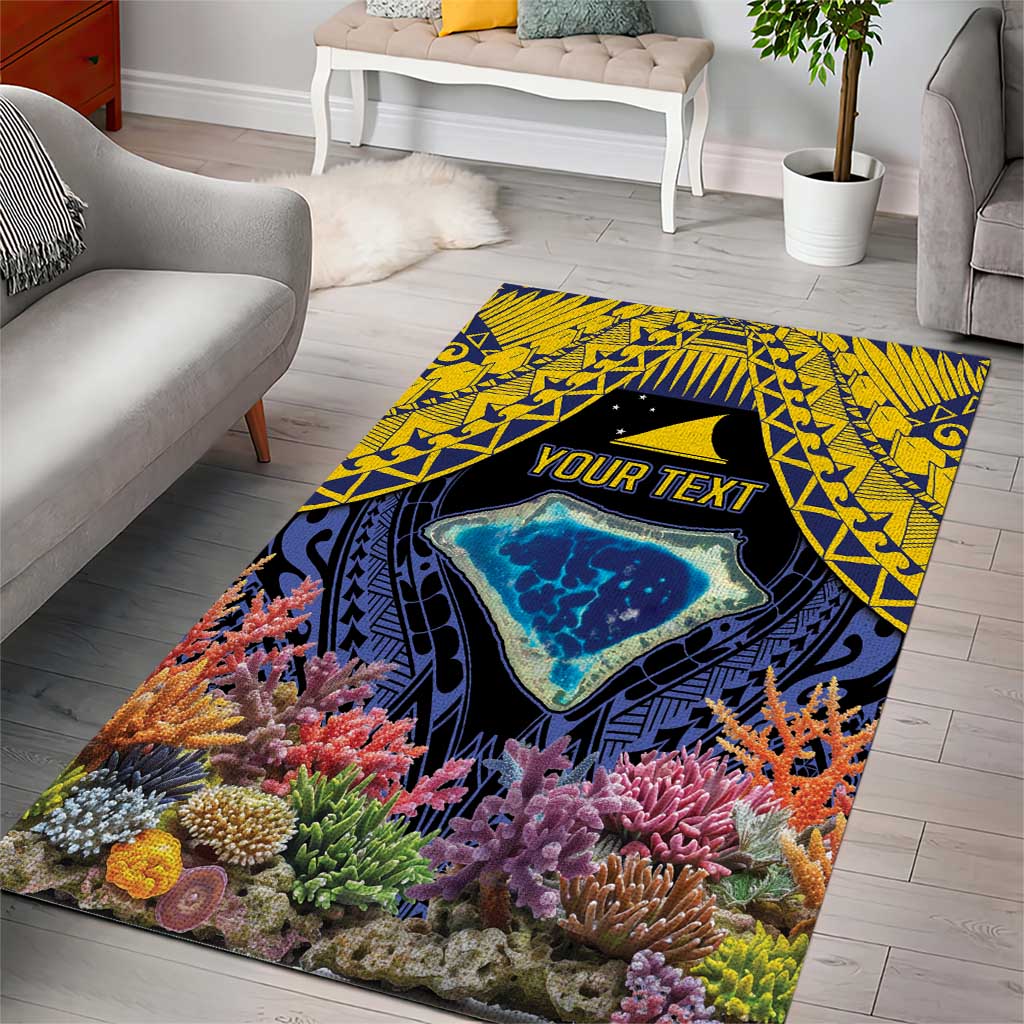 Tokelau Atafu Atoll Personalised Area Rug Pacific Coral Reef Vibe LT9 - Polynesian Pride