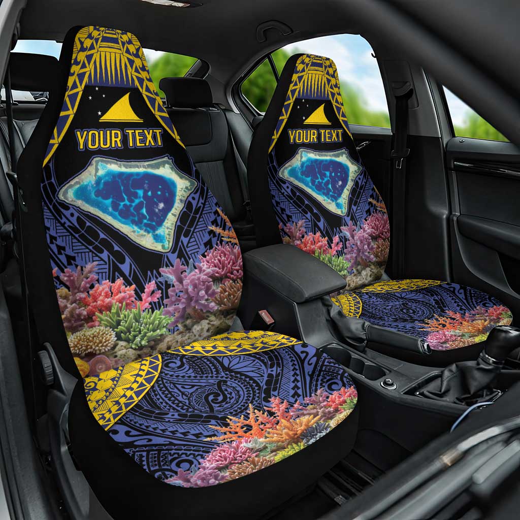 Tokelau Atafu Atoll Personalised Car Seat Cover Pacific Coral Reef Vibe LT9 One Size Gold - Polynesian Pride