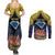 Tokelau Atafu Atoll Personalised Couples Matching Summer Maxi Dress and Long Sleeve Button Shirt Pacific Coral Reef Vibe