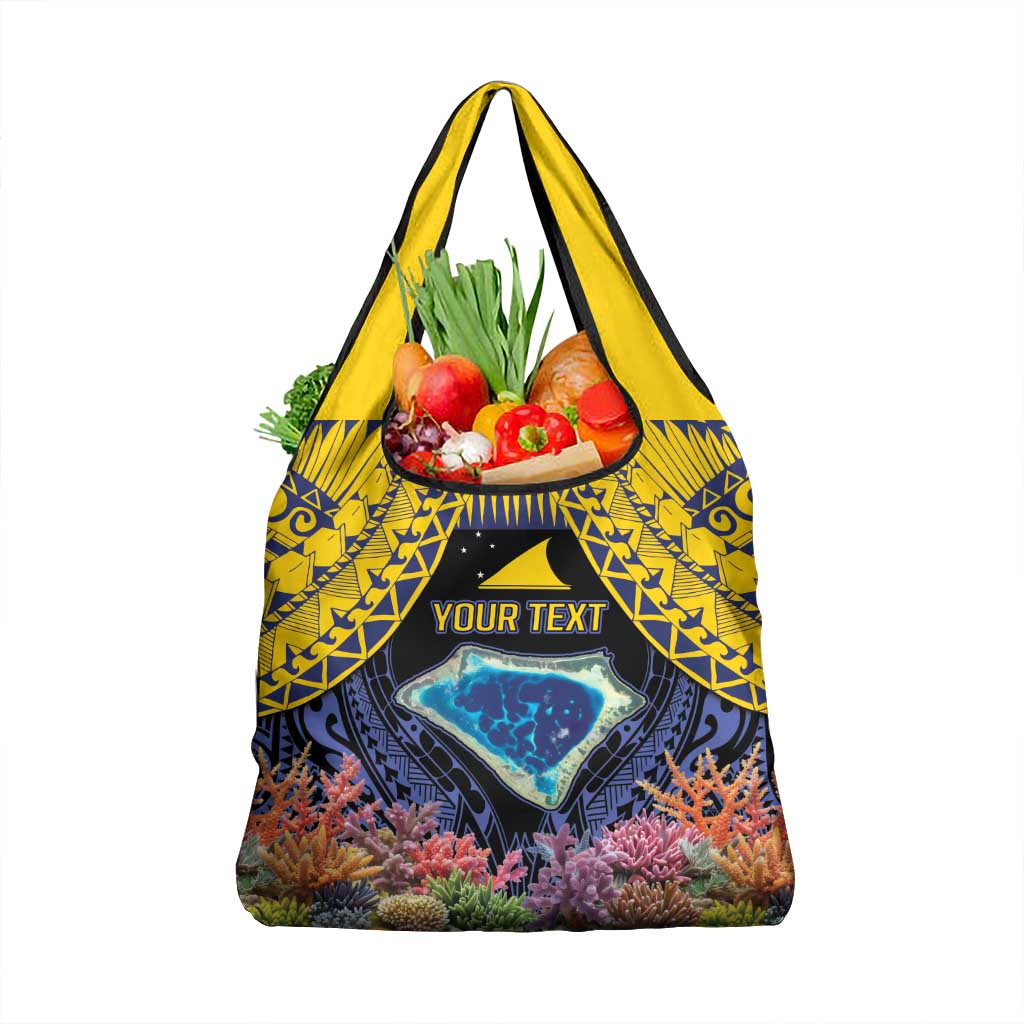 Tokelau Atafu Atoll Personalised Grocery Bag Pacific Coral Reef Vibe LT9 1-pack One Size Gold - Polynesian Pride